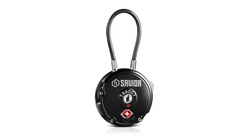 Savior Equipment 3 Digit Cable Lock, Black, Small, LK-ROUND-BK
