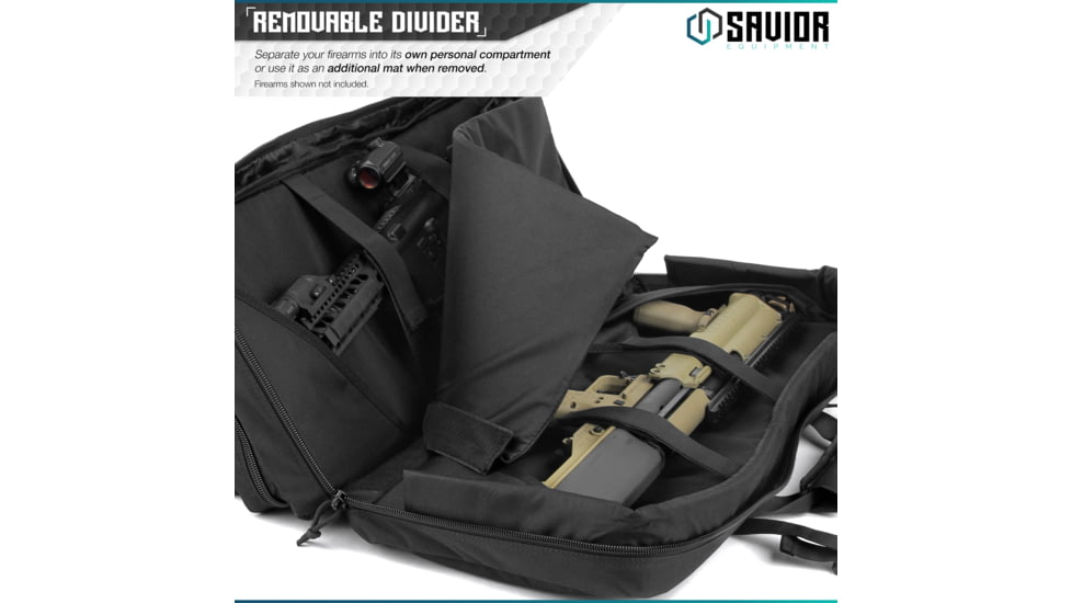 Savior Equipment American Classic Shorty Double Rifle Case, 24in, Black, RB-2412DG-V1-BK