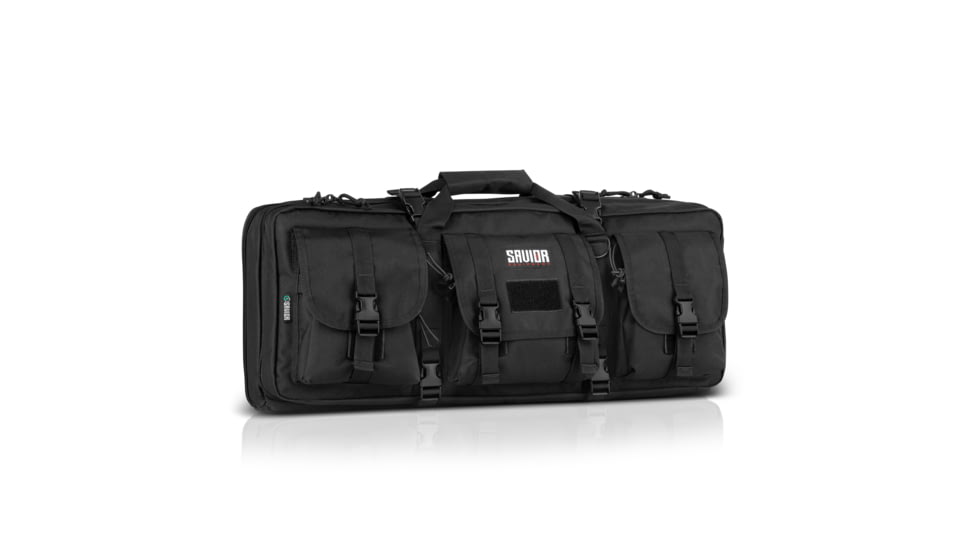 Savior Equipment American Classic Double Rifle Case, Black, 23.5in L x 12in H, RB-2412DG-V1-BK
