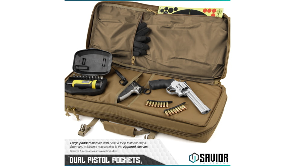 Savior Equipment American Classic Shorty Double Rifle Case, 24in, Dark FDE, RB-2412DG-V1-TN
