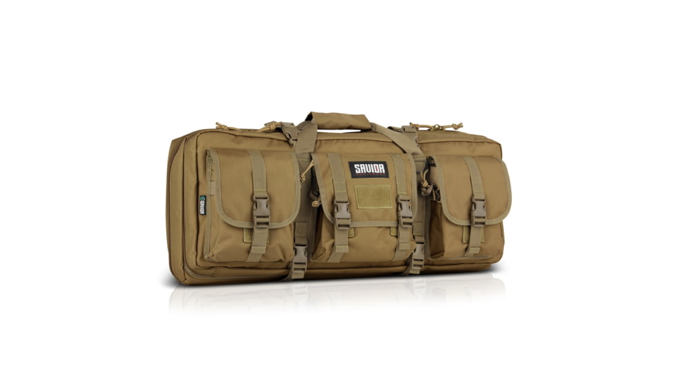 Savior Equipment American Classic Double Rifle Case, Dark FDE, 23.5in L x 12in H, RB-2412DG-V1-TN