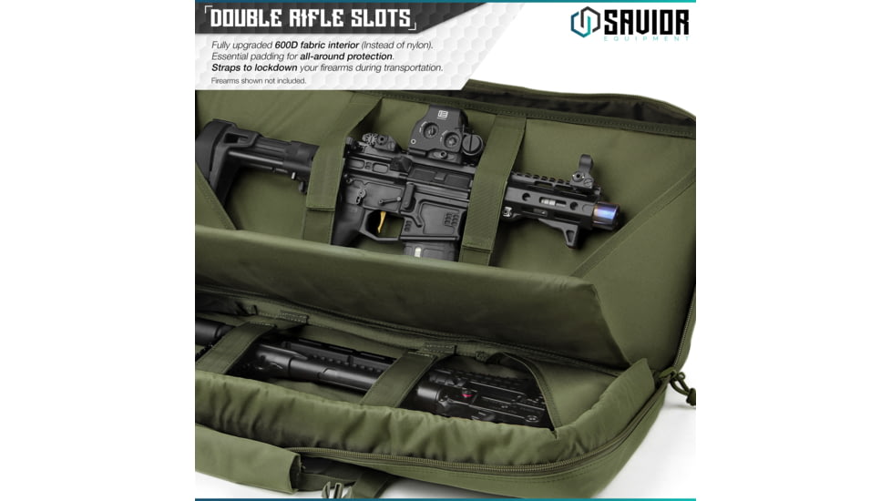 Savior Equipment American Classic Shorty Double Rifle Case, 24in, OD Green, RB-2412DG-V1-OG