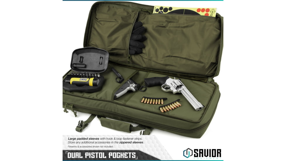 Savior Equipment American Classic Shorty Double Rifle Case, 24in, OD Green, RB-2412DG-V1-OG