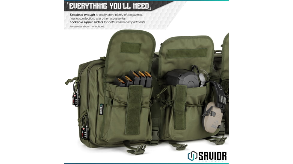 Savior Equipment American Classic Shorty Double Rifle Case, 24in, OD Green, RB-2412DG-V1-OG