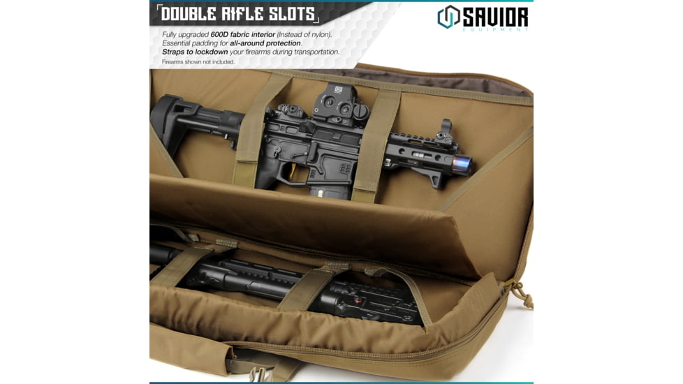 Savior Equipment American Classic Shorty Double Rifle Case, 28in, Dark FDE, RB-2812DG-V1-TN