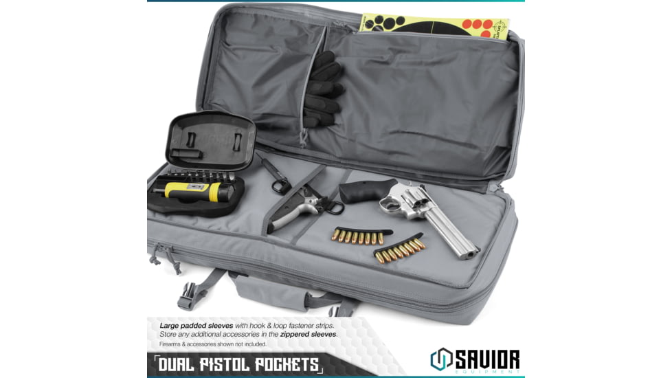 Savior Equipment American Classic Shorty Double Rifle Case, 28in, Gray, RB-2812DG-V1-GS