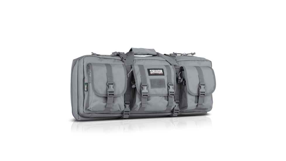 Savior Equipment American Classic Double Rifle Case, Grey, 31.5in L x 12in H, RB-3212DG-V1-GS