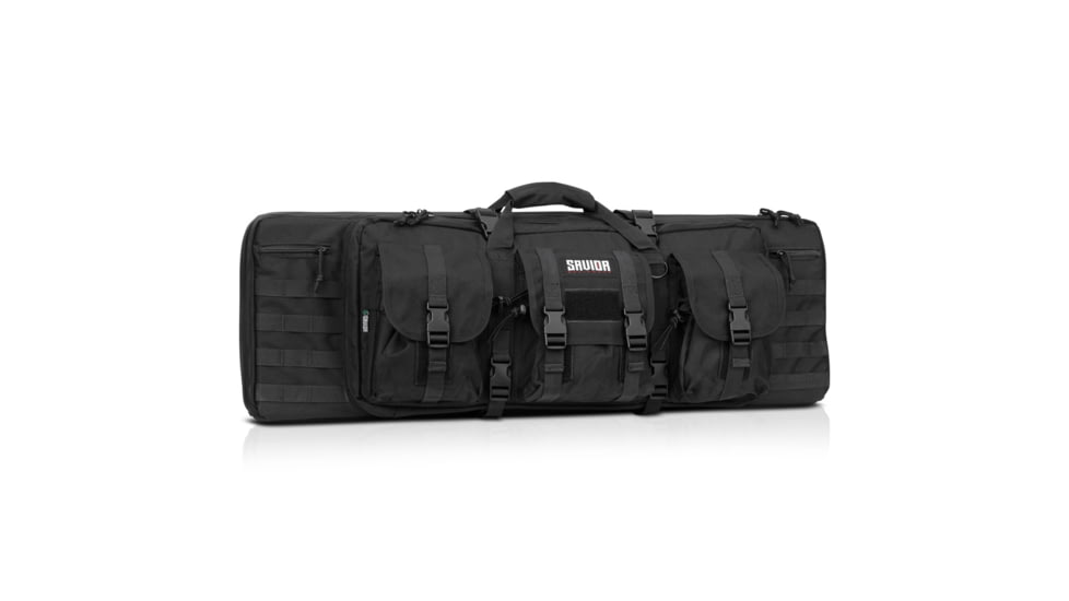 Savior Equipment American Classic Double Rifle Case, Black, 35in L x 12in H, RB-3612DG-V1-BK