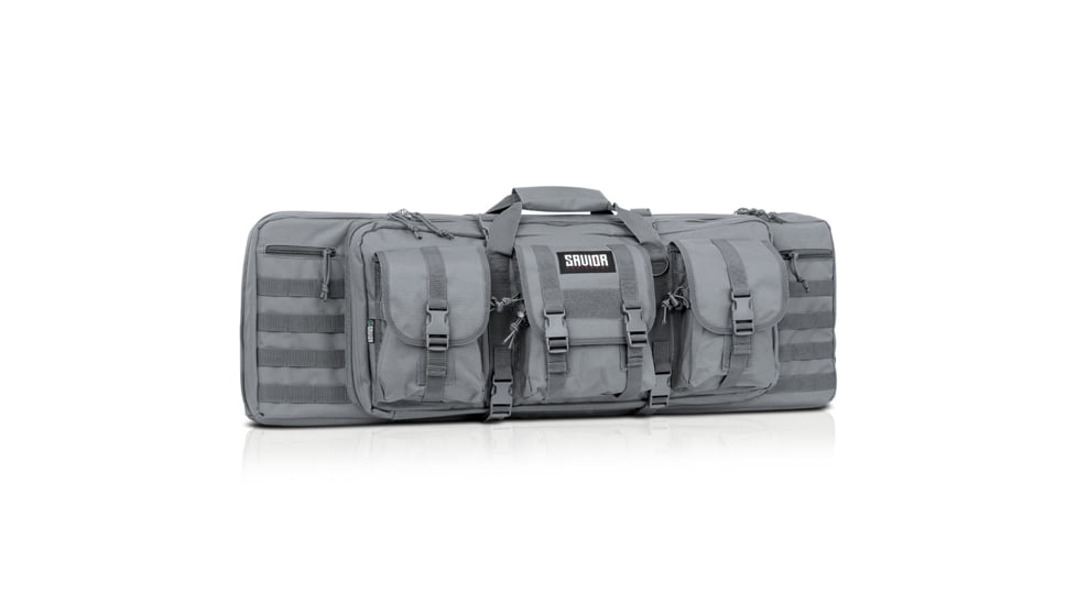 Savior Equipment American Classic Double Rifle Case, Grey, 35in L x 12in H, RB-3612DG-V1-GS