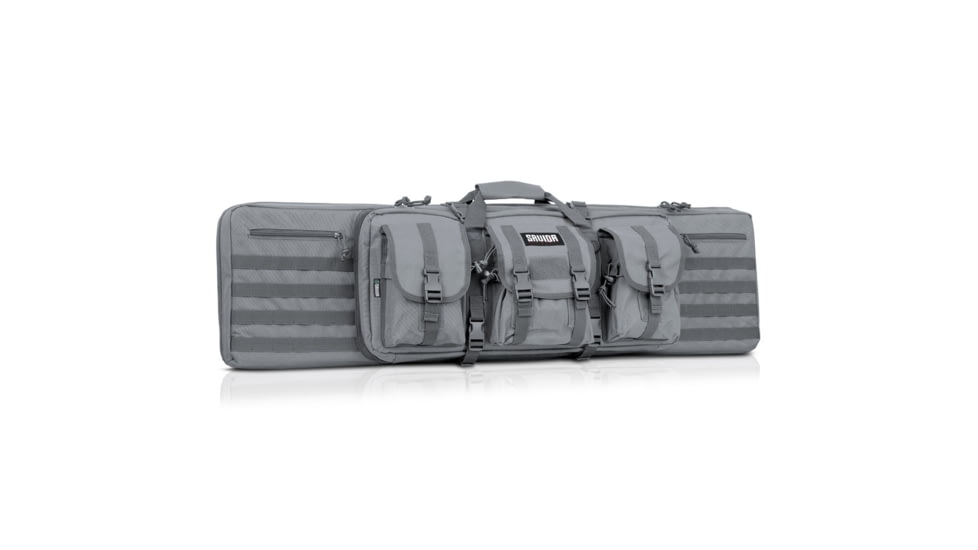 Savior Equipment American Classic Double Rifle Case, Grey, 45in L x 12in H, RB-4612DG-V1-GS