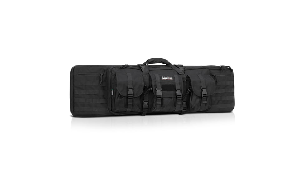Savior Equipment American Classic Double Rifle Case, Black, 54in L x 12in H, RB-5512DG-V1-BK