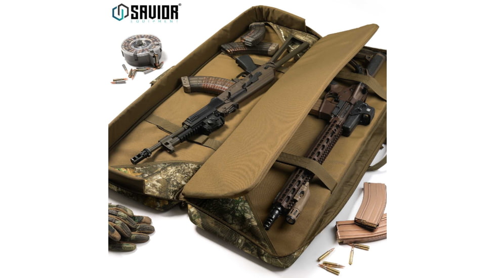 Savior Equipment American Classic Double Rifle Case, Realtree Edge, 41in L x 12in H, RB-4212DG-V1-EDGE