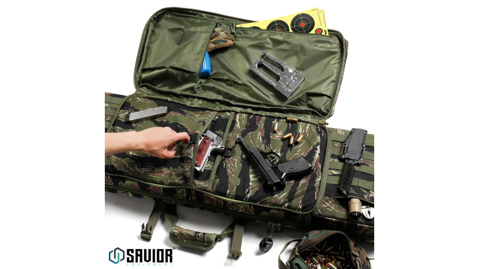 Savior Equipment American Classic Double Rifle Case, Tiger Stripe, 41in L x 12in H, RB-4212DG-V1-TIGR