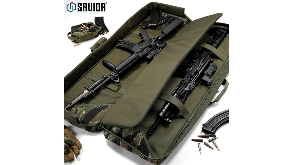 Savior Equipment American Classic Double Rifle Case, Tiger Stripe, 54in L x 12in H, RB-5512DG-V1-TIGR