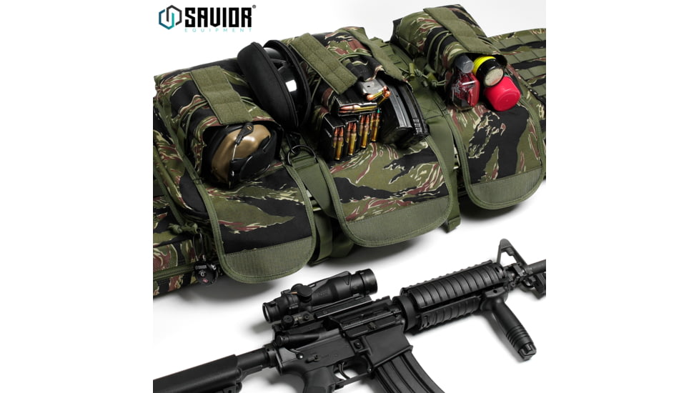 Savior Equipment American Classic Double Rifle Case, Tiger Stripe, 54in L x 12in H, RB-5512DG-V1-TIGR