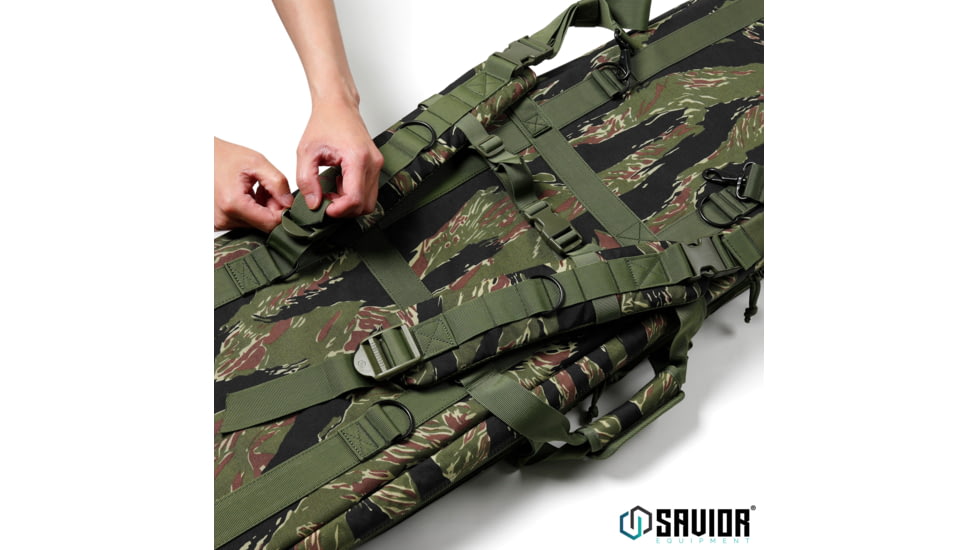 Savior Equipment American Classic Double Rifle Case, Tiger Stripe, 54in L x 12in H, RB-5512DG-V1-TIGR