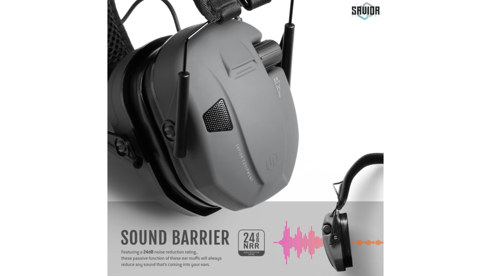 Savior Equipment Apollo Electronic Sound Suppressor, Gray, Collapsed: 5.5 x 5.5 x 4, EM-APOLLO-GS