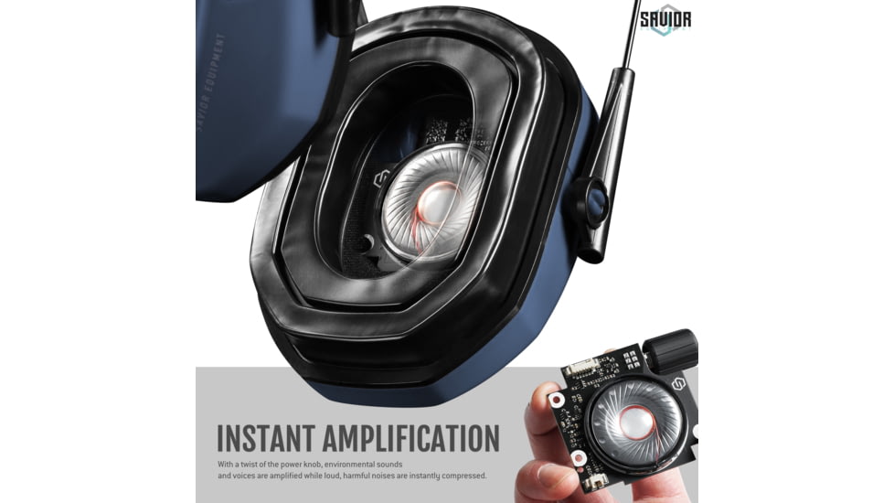 Savior Equipment Apollo Electronic Sound Suppressor, Midnight Blue, Collapsed: 5.5 x 5.5 x 4, EM-APOLLO-LU