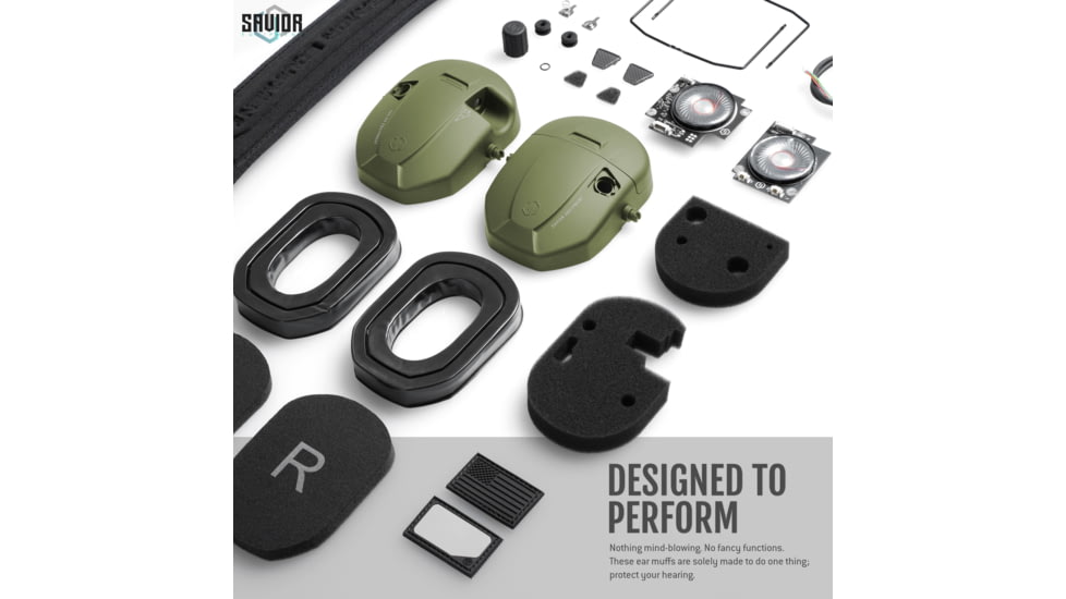 Savior Equipment Apollo Electronic Sound Suppressor, OD Green, Collapsed: 5.5 x 5.5 x 4, EM-APOLLO-OG