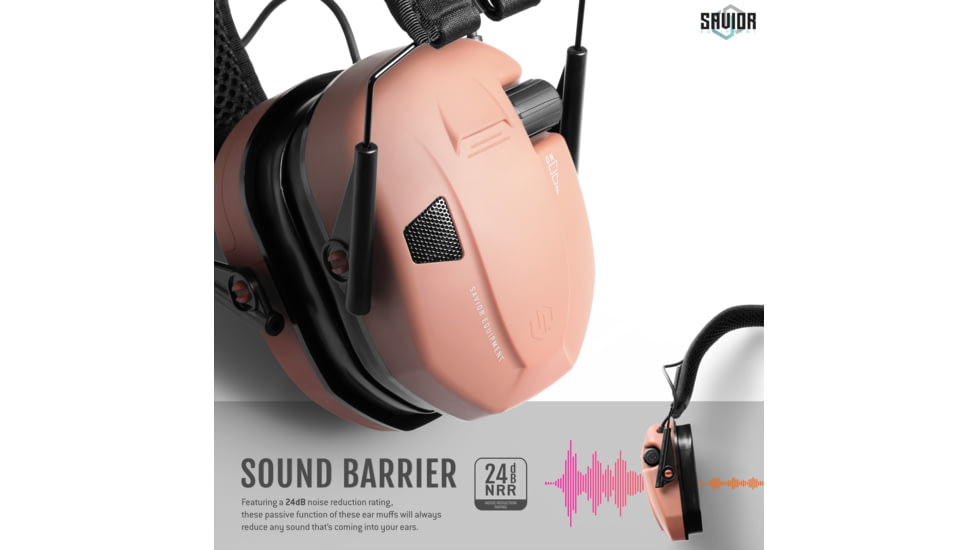 Savior Equipment Apollo Electronic Sound Suppressor, Peach, Collapsed: 5.5 x 5.5 x 4, EM-APOLLO-CH