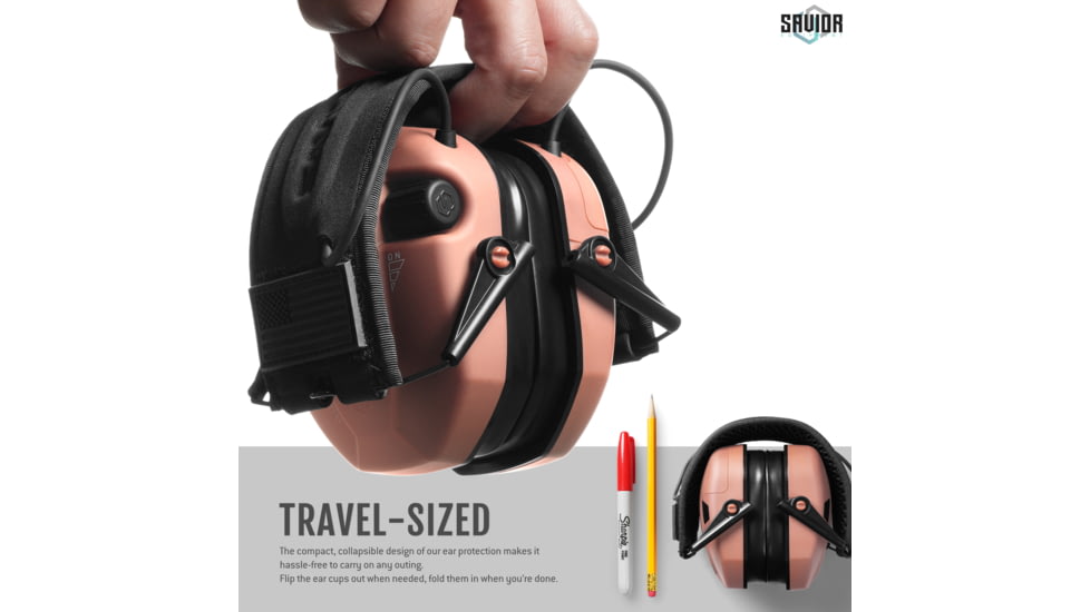 Savior Equipment Apollo Electronic Sound Suppressor, Peach, Collapsed: 5.5 x 5.5 x 4, EM-APOLLO-CH
