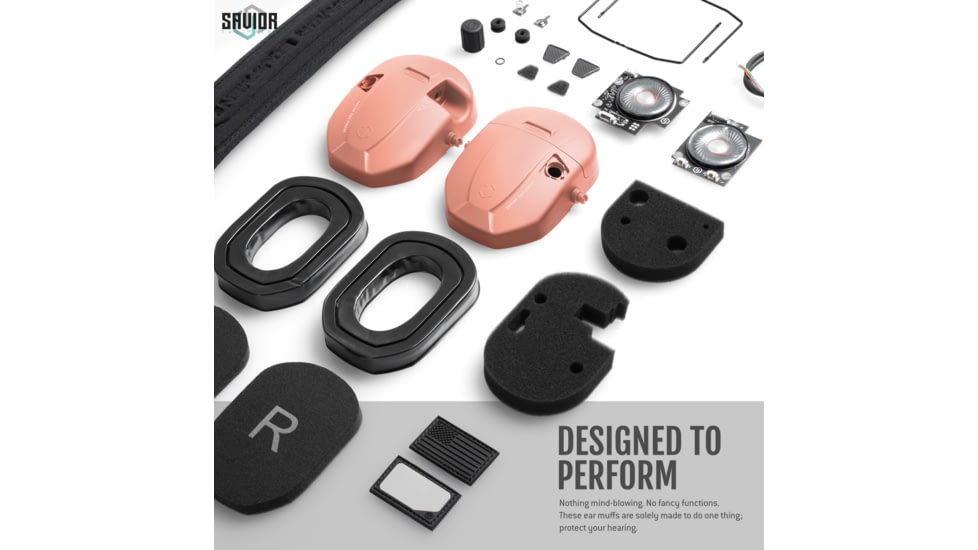 Savior Equipment Apollo Electronic Sound Suppressor, Peach, Collapsed: 5.5 x 5.5 x 4, EM-APOLLO-CH