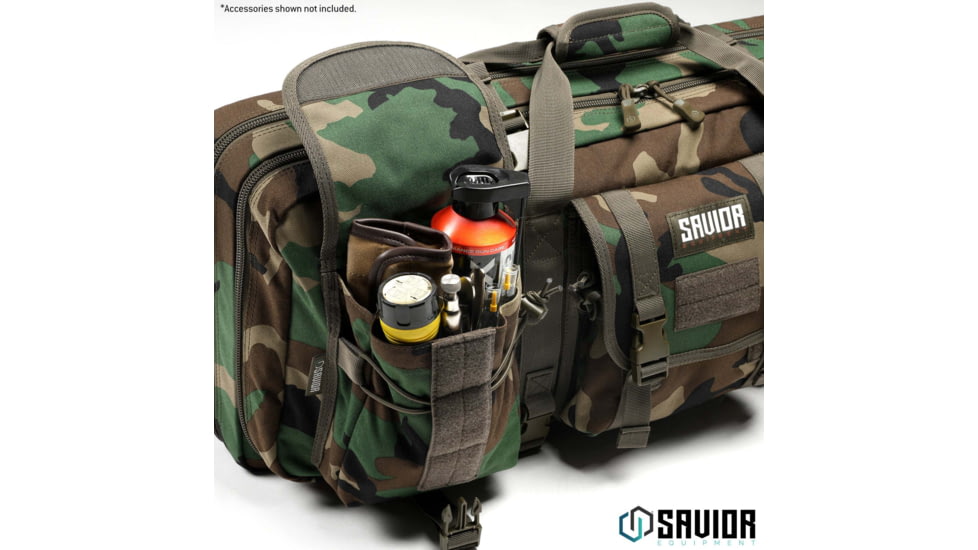 Savior Equipment Camo American Classic Shorty Double Rifle Bag, M81 Woodland, 24in, RB-2412DG-V1-M81
