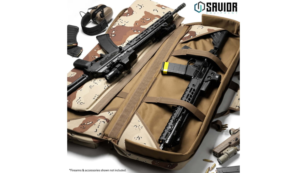 Savior Equipment Camo Urban Warfare Double Rifle Bag, Chocolate Chip Camo, 36in, RB-3612DG-VER2-DBDU
