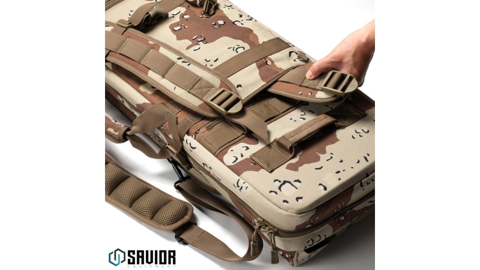 Savior Equipment Camo Urban Warfare Double Rifle Bag, Chocolate Chip Camo, 36in, RB-3612DG-VER2-DBDU