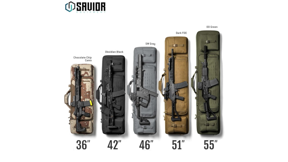 Savior Equipment Camo Urban Warfare Double Rifle Bag, Chocolate Chip Camo, 36in, RB-3612DG-VER2-DBDU