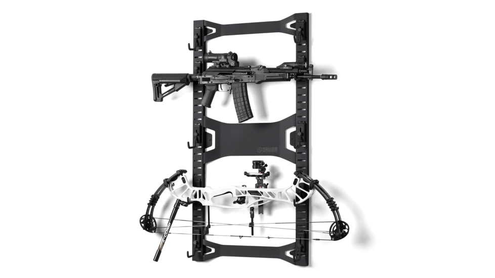Savior Equipment Horizontal Wall Rack, Black, RK-ARC5FG-WM-BK