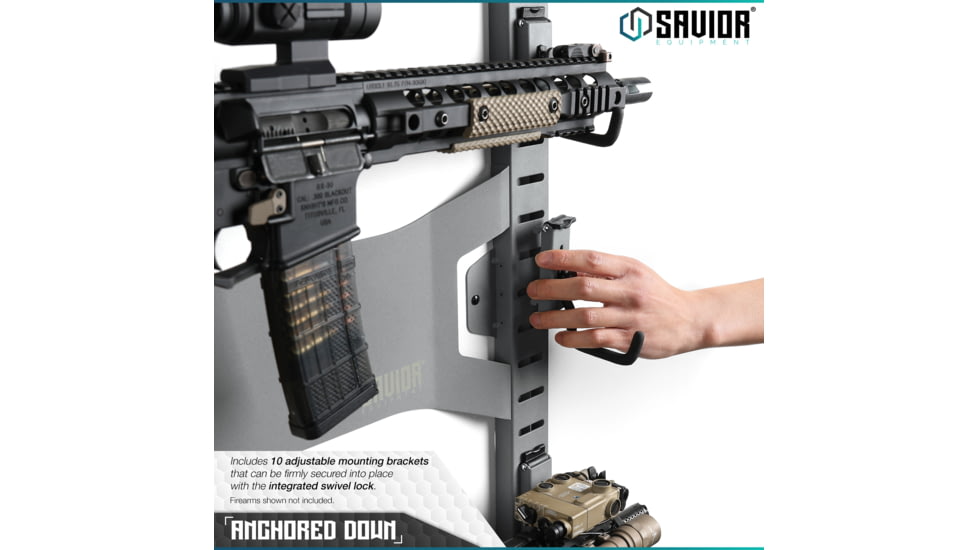 Savior Equipment Horizontal Wall Rack, Gray, RK-ARC5FG-WM-GS