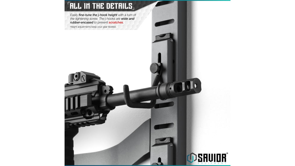 Savior Equipment Horizontal Wall Rack, Gray, RK-ARC5FG-WM-GS