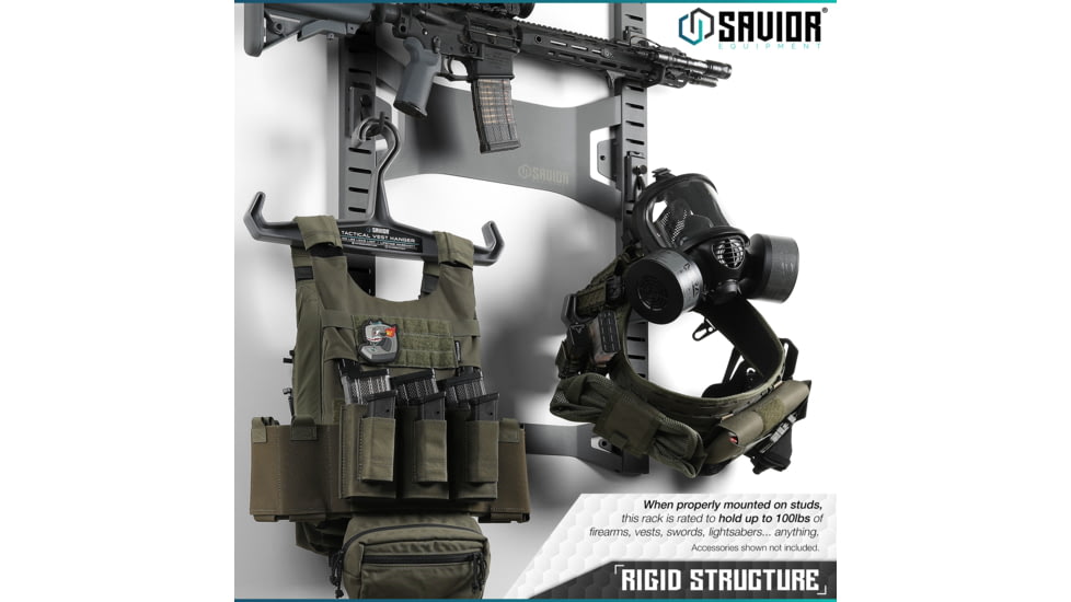Savior Equipment Horizontal Wall Rack, Gray, RK-ARC5FG-WM-GS