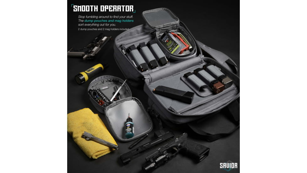 Savior Equipment Mini Range Bag, Gray, 12.5 x 8.5 x 3.25in, RA-DGSPWS-MINI-GS