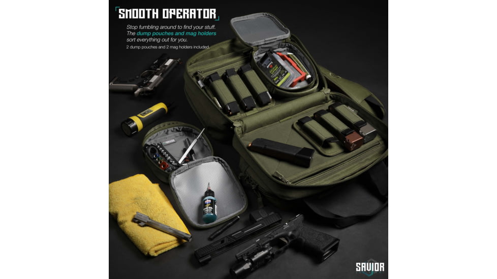 Savior Equipment Mini Range Bag, OD Green, 12.5 x 8.5 x 3.25in, RA-DGSPWS-MINI-OG