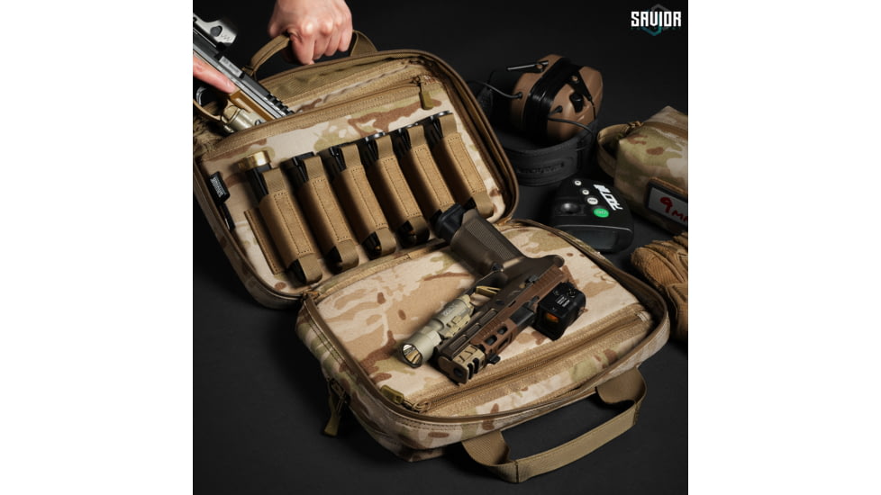 Savior Equipment Multicam Specialist Pistol Case, Multicam Arid, 12.5in L x 8.5in H x 2.5in W, HC-DGSPORT-WS-MCID