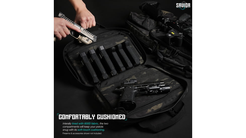 Savior Equipment Multicam Specialist Pistol Case, Multicam Black, 12.5in L x 8.5in H x 2.5in W, HC-DGSPORT-WS-MCB