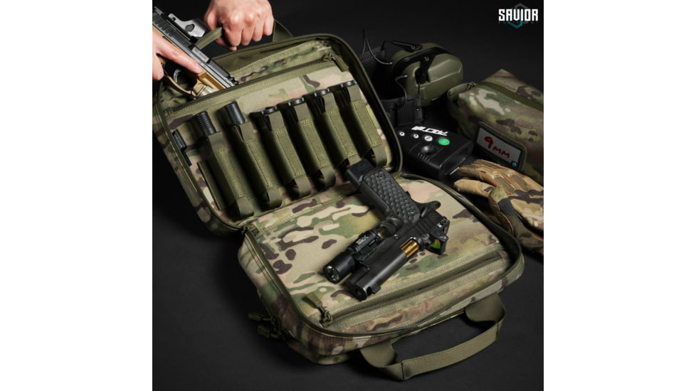Savior Equipment MultiCam Specialist Pistol Case, Multicam Original, 12.5in L x 8.5in H x 2.5in W, HC-DGSPORT-WS-MCOG