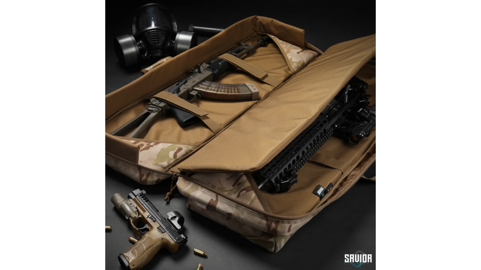 Savior Equipment MULTICAM Urban Warfare Double Rifle Case, 36in, Multicam Arid, RB-3612DG-VER2-MCID