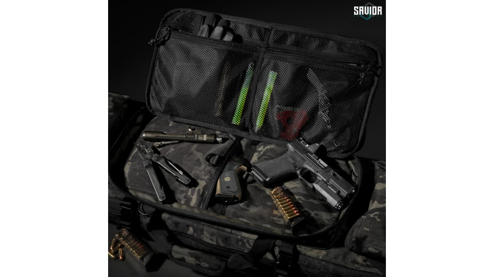Savior Equipment MULTICAM Urban Warfare Double Rifle Case, 46in, Multicam Black, RB-4612DG-VER2-MCB