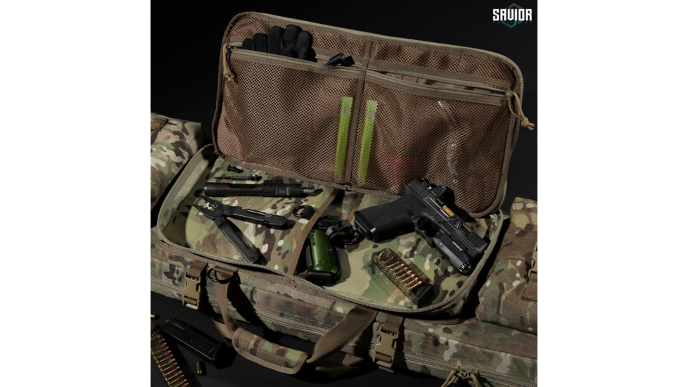 Savior Equipment MULTICAM Urban Warfare Double Rifle Case, 55in, Multicam Original, RB-5512DG-VER2-MCOG