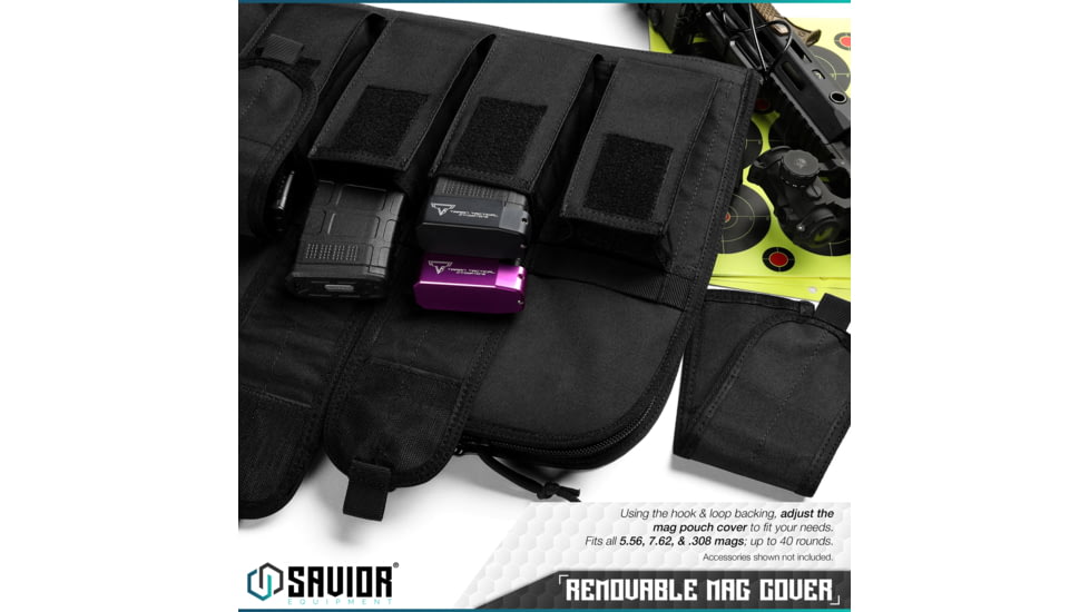 Savior Equipment Patriot Single Single Rifle Case, 45in, Black, RB-SG46-V1-BK