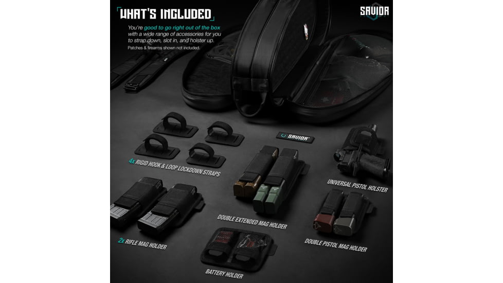 Savior Equipment Pro Touring Single Or Double Rifle Case, Icon Variant, Black, RB-TENNIS-VER2-BK