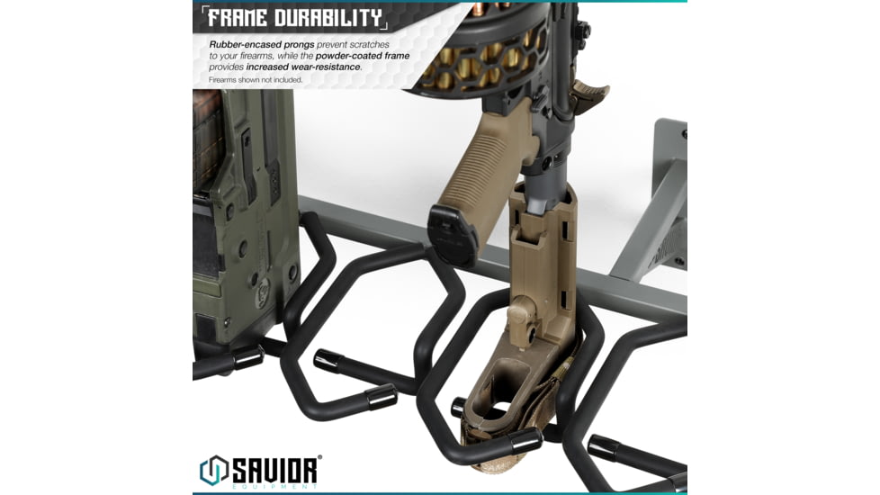 Savior Equipment Rifle Wall Rack, Gray, RK-RIF6-WALL-GS