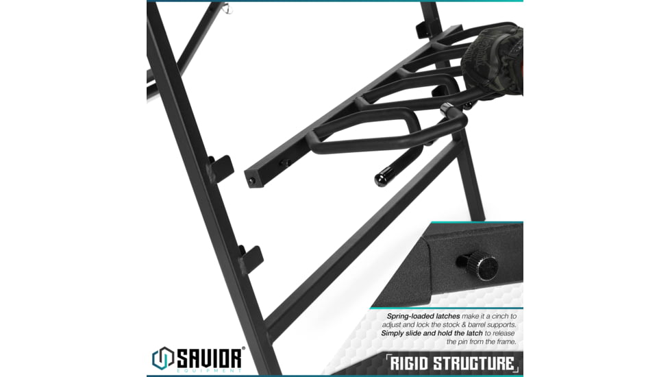 Savior Equipment Shorty Rifle Rack, Black, RK-SBR9-ST-BK