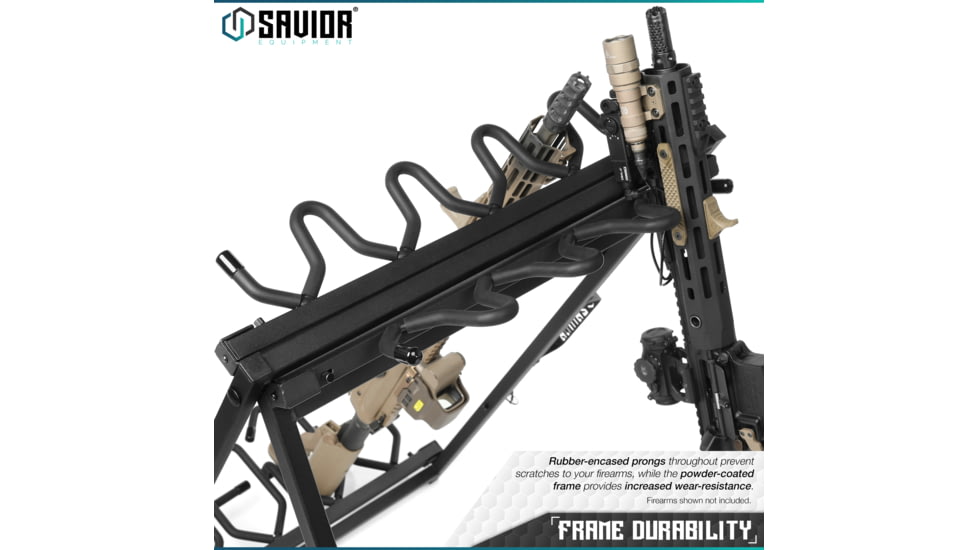Savior Equipment Shorty Rifle Rack, Black, RK-SBR9-ST-BK
