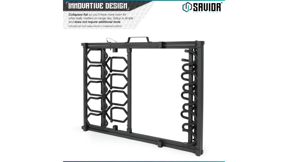 Savior Equipment Shorty Rifle Rack, Black, RK-SBR9-ST-BK
