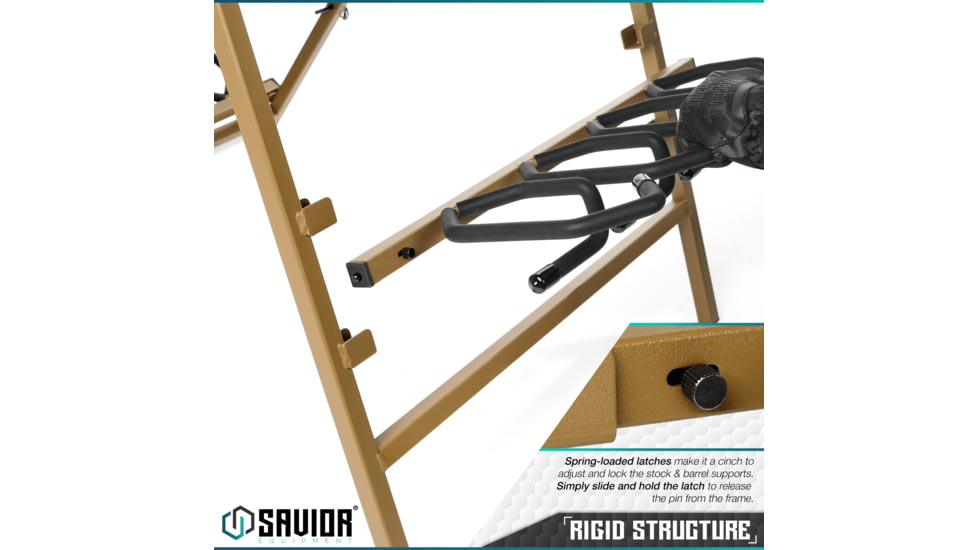 Savior Equipment Shorty Rifle Rack, RAL 8000 Tan, RK-SBR9-ST-TN