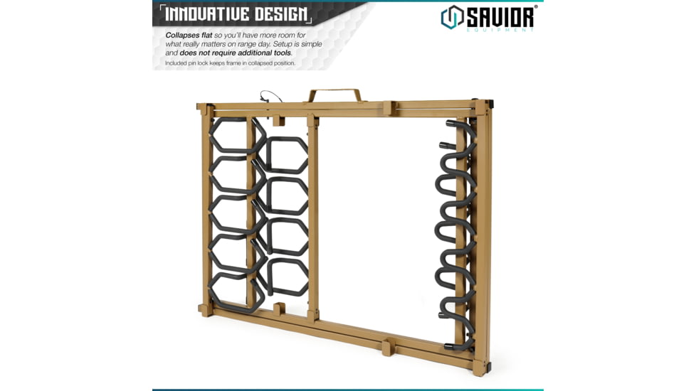 Savior Equipment Shorty Rifle Rack, RAL 8000 Tan, RK-SBR9-ST-TN